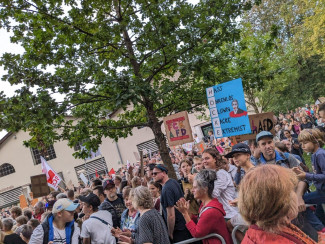 Demonstration gegen die AfD Veanstaltung